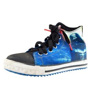 SKECHERS Youth Boys Shoes‎ Sz 2 M Blue Fabric Sneakers